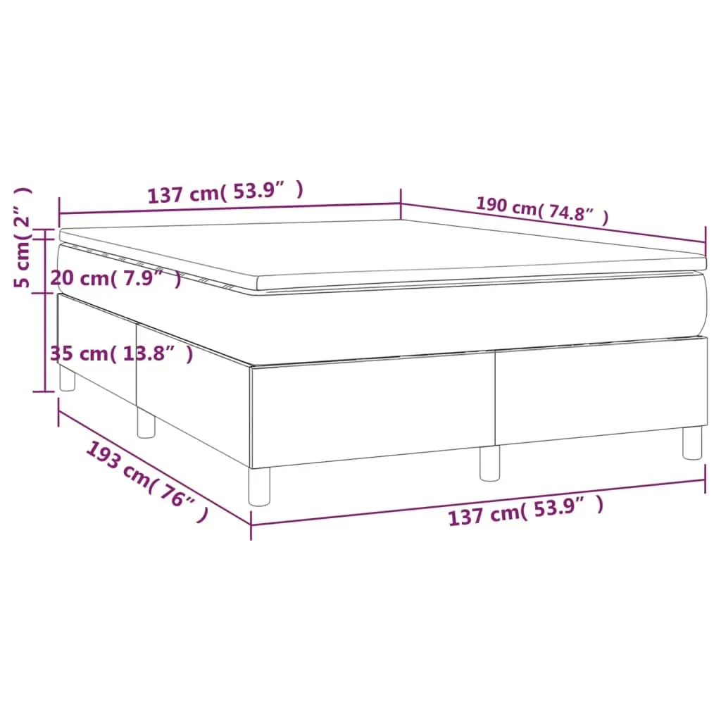 Box Spring Bed with Mattress Dark Grey Fabric Price