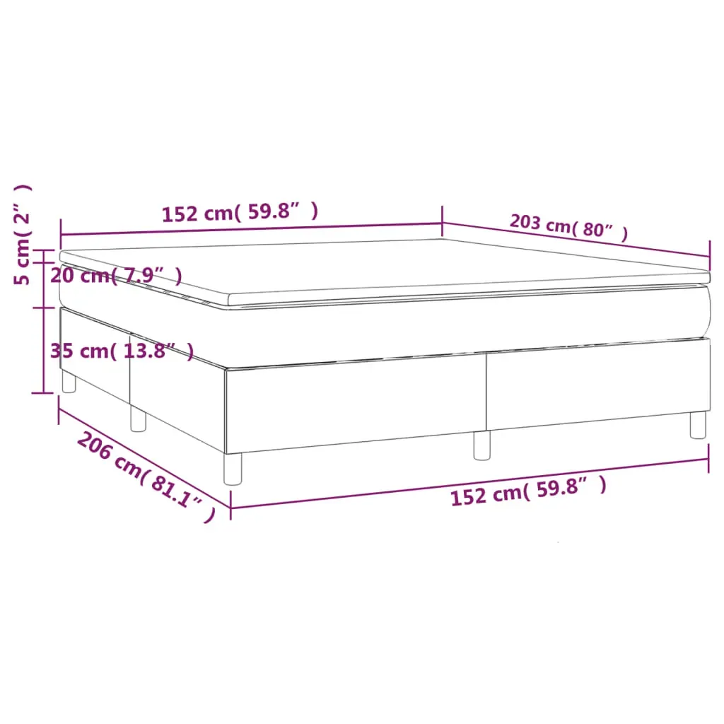 Box Spring Bed with Mattress Dark Grey Velvet Price