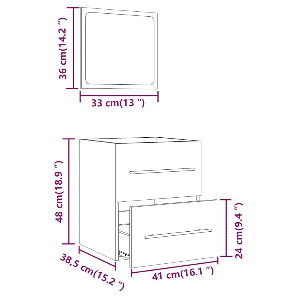 Bathroom Cabinet with Mirror 41x38.5x48 cm Price