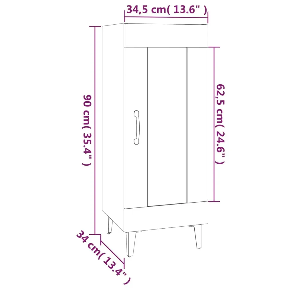 Sideboard 34.5x34x90 cm Engineered Wood Price