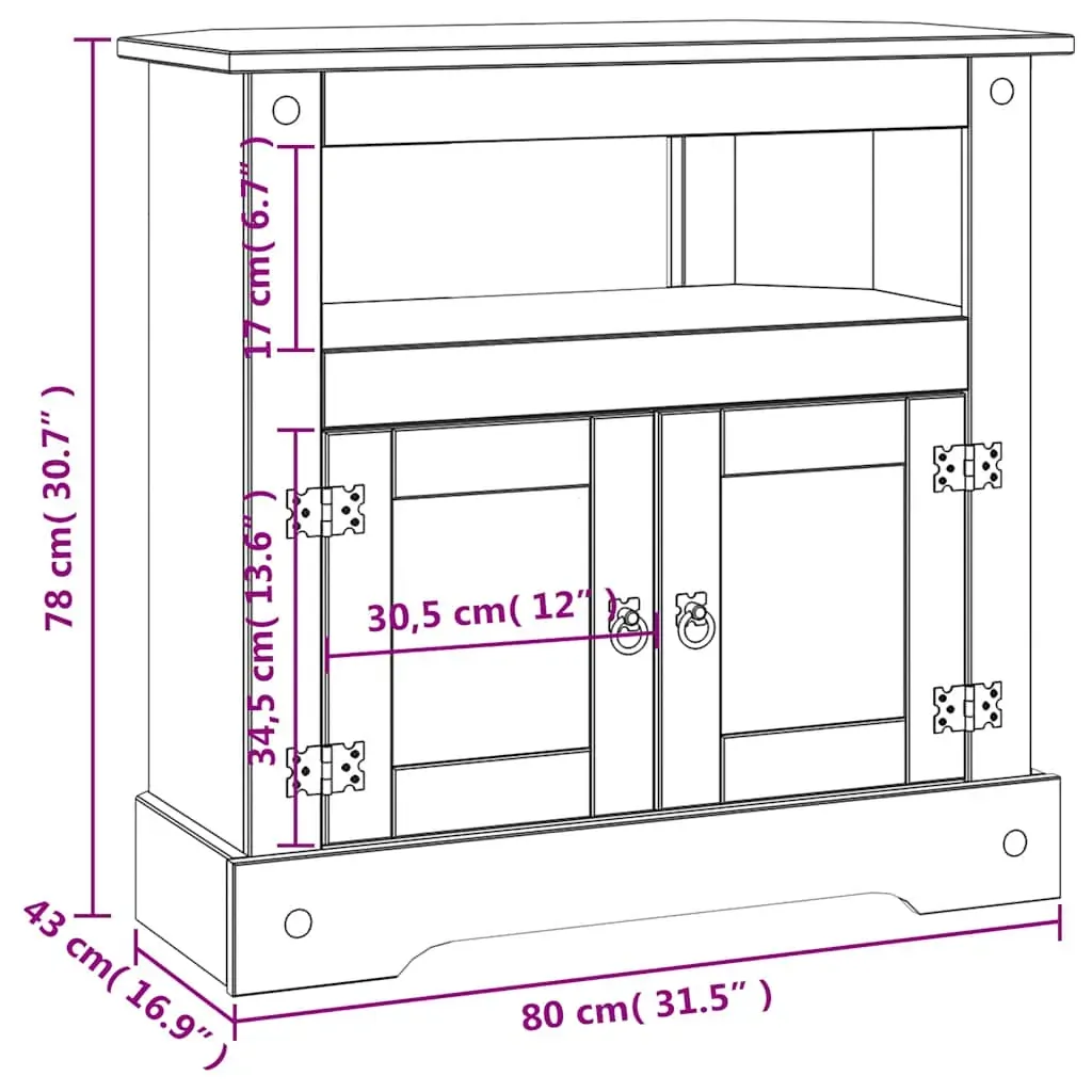 Console Table Mexican Pine Corona Range 80x43x78 cm Price