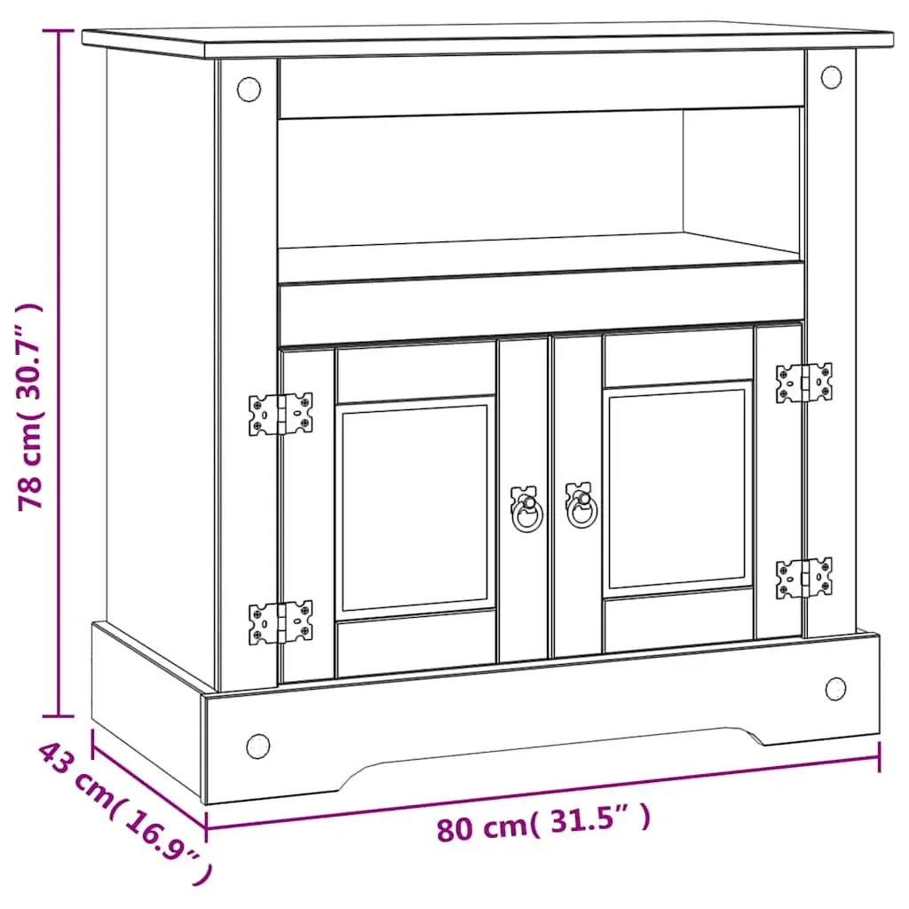 Northglenn TV Cabinet Mexican Pine Corona Range 80x43x78 cm Price