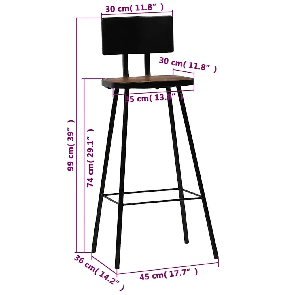 Bar Chairs Solid Reclaimed Wood Price