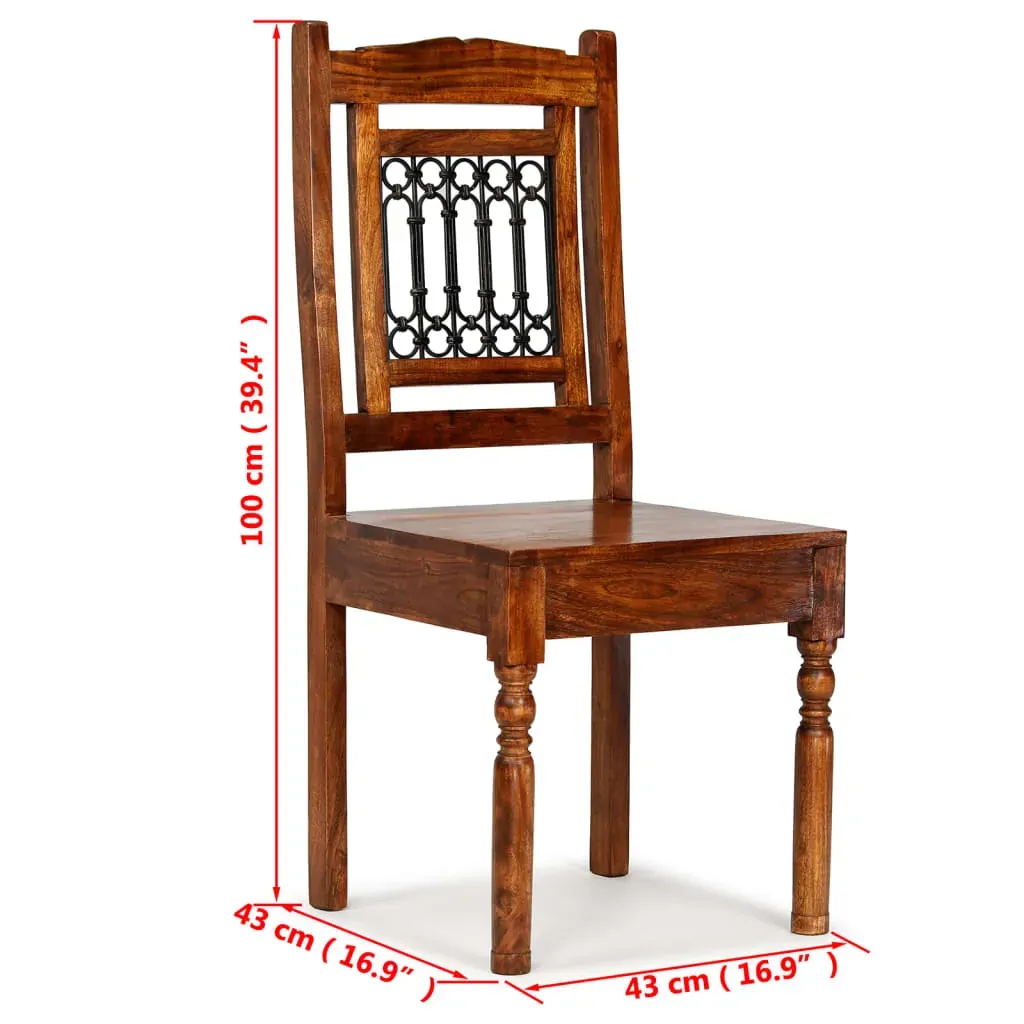 Dining Chairs Solid Wood with Sheesham Finish Classic Price