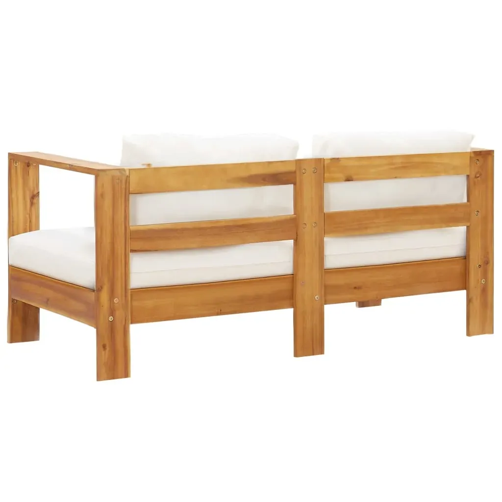 Garden Lounge Set with Cushions Solid Acacia Wood Price