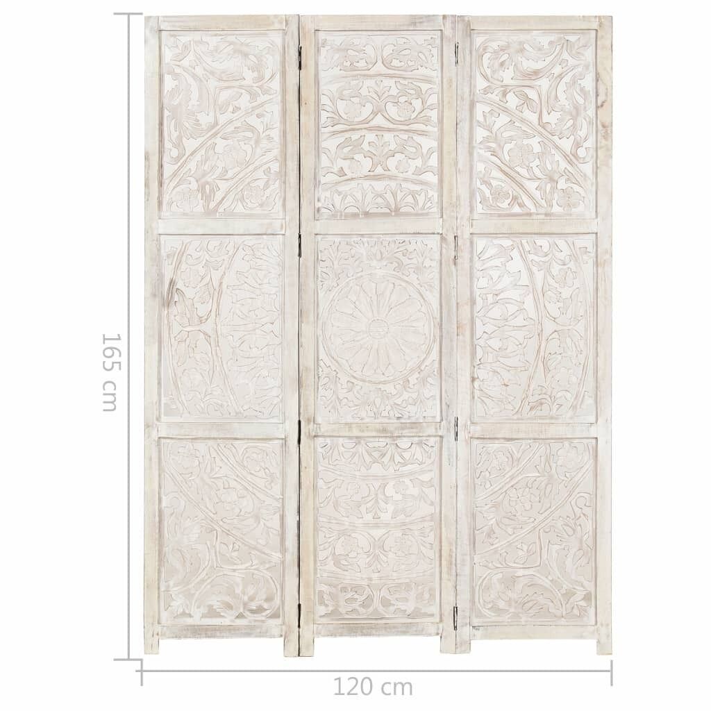 Petaluma Hand carved 3-Panel Room Divider 120x165 cm Solid Mango Wood Price