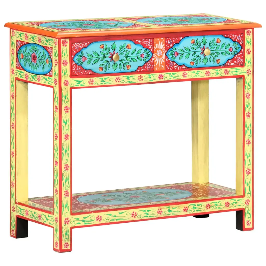 Hand Painted Console Table 80x35x75 cm Solid Mango Wood Price