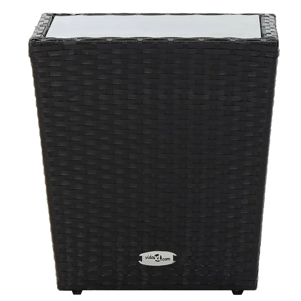 Bistro Set Poly Rattan and Tempered Glass Price