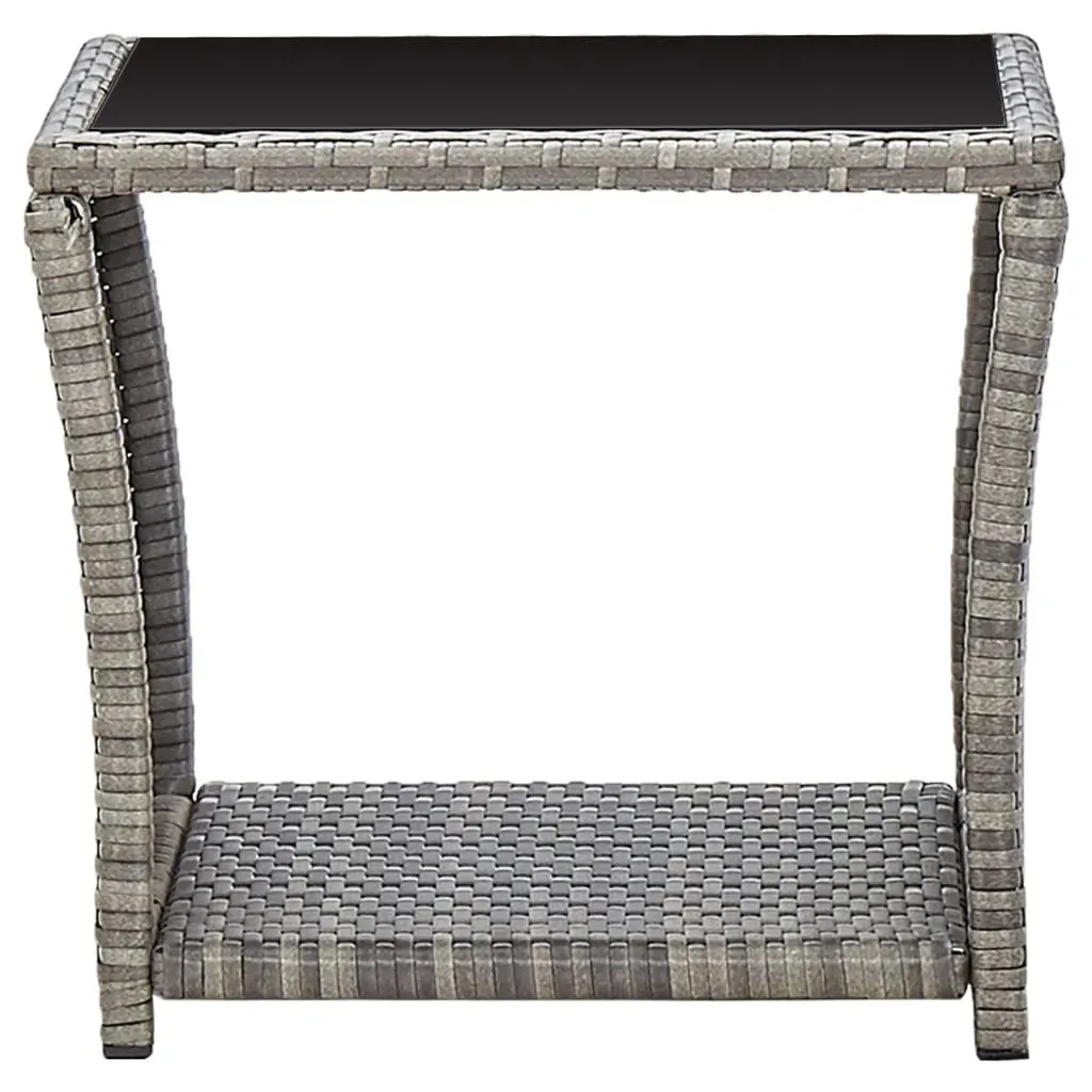 3 Piece Garden Lounge Set with Cushions Poly Rattan Grey Price