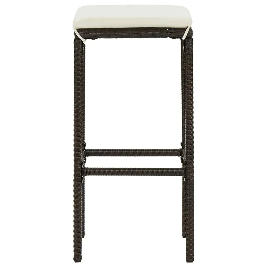 Garden Bar Set with Cushions Poly Rattan Price