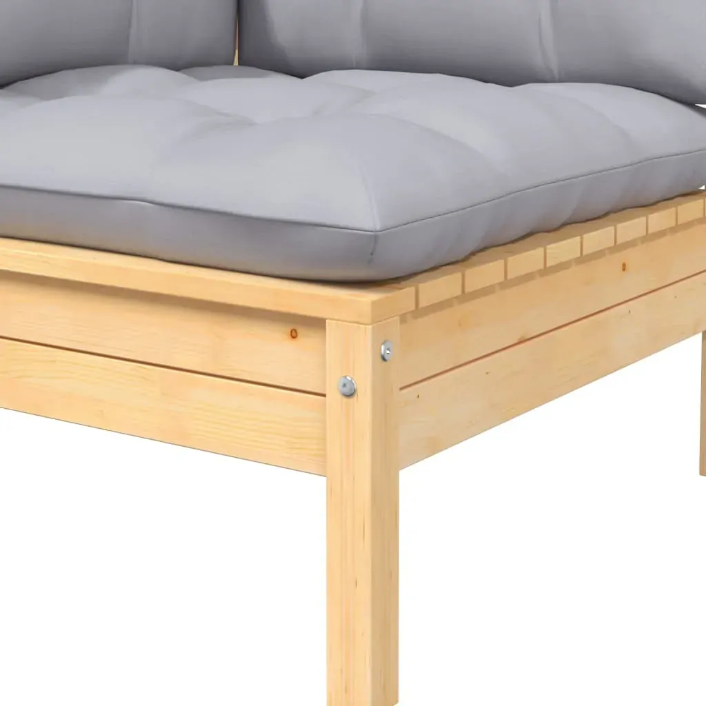 6 Piece Garden Lounge Set with Cushions Solid Pinewood Price