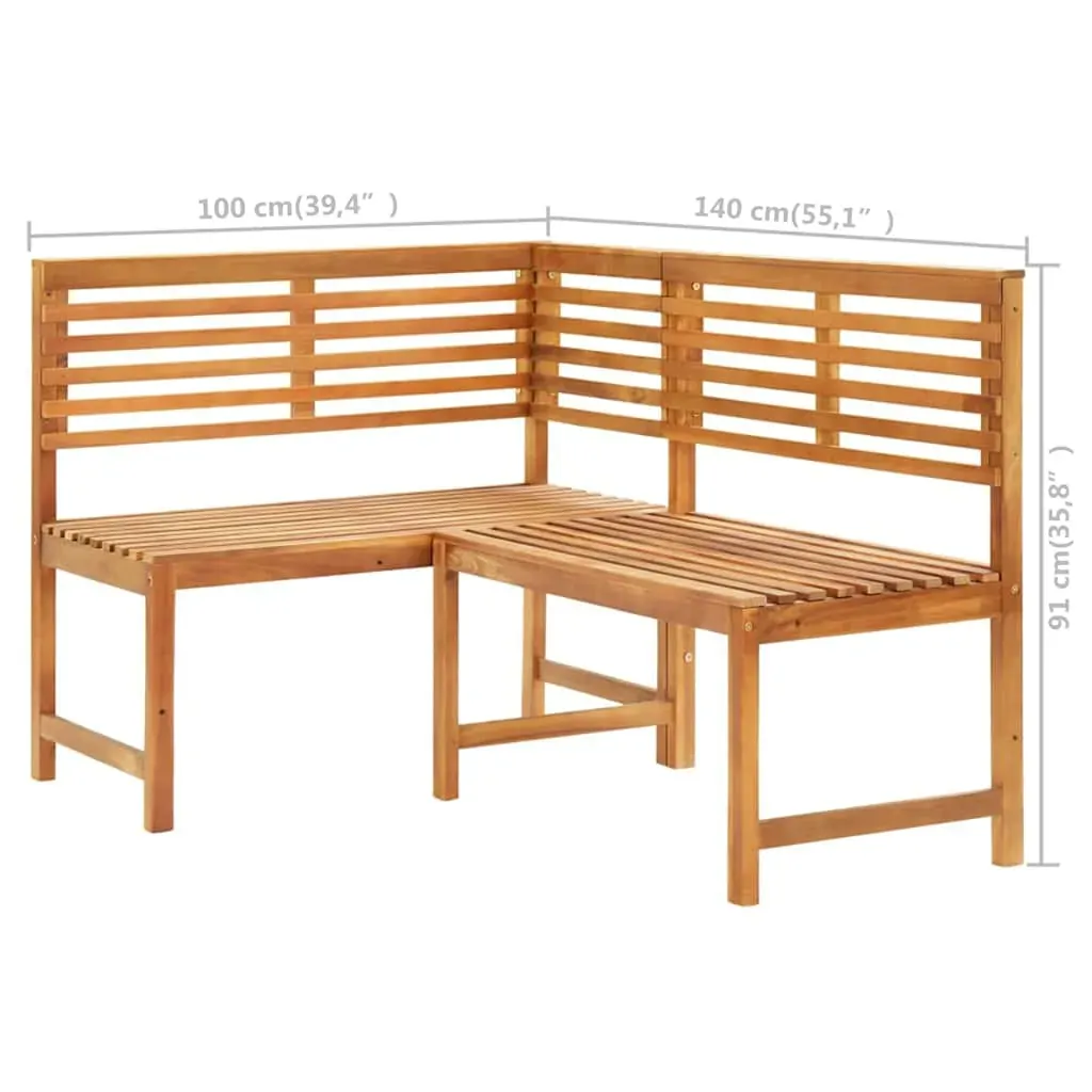 Garden Corner Bench 140 cm Solid Acacia Wood Price