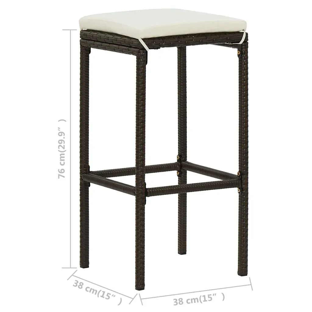 3 Piece Bar Set Poly Rattan Price