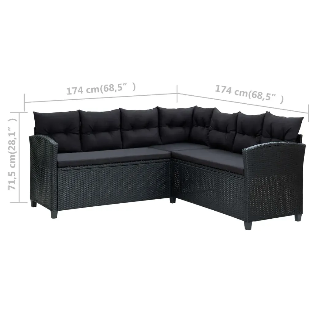6 Piece Garden Lounge Set with Cushions Poly Rattan Price