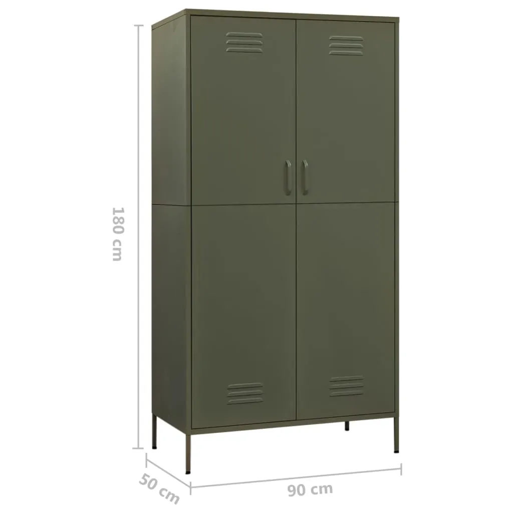 Wardrobe Olive 90x50x180 cm Steel Price