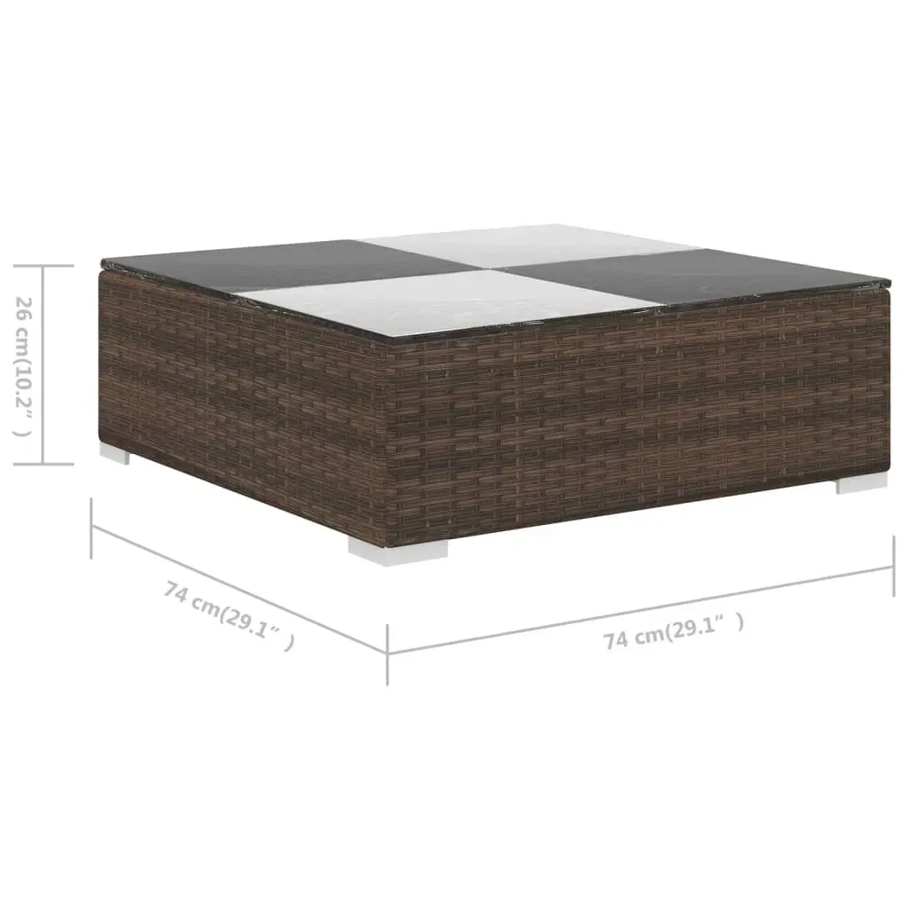 6 Piece Garden Lounge Set with Cushions Poly Rattan Price