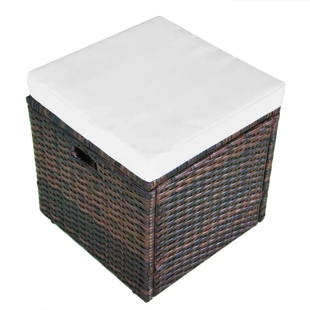 4 Piece Garden Lounge Set with Cushions Poly Rattan Price
