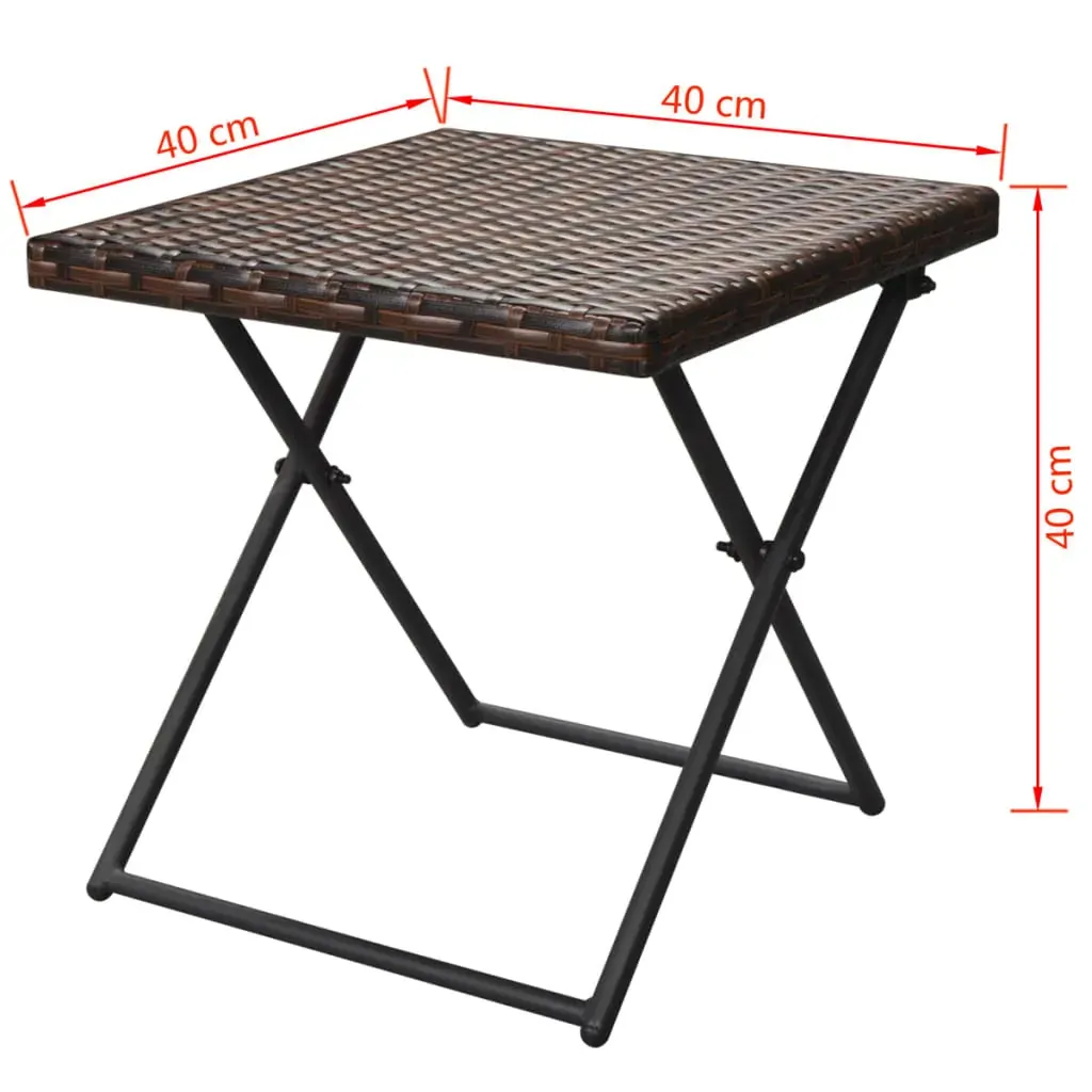 Folding Sun Loungers 2 pcs with Table Poly Rattan Price