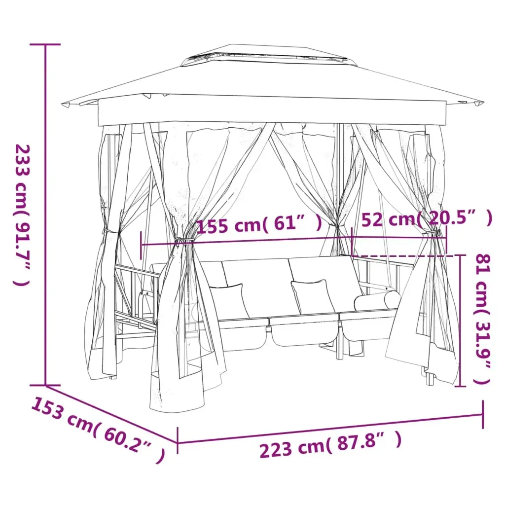 Gazebo Convertible Swing Bench Price