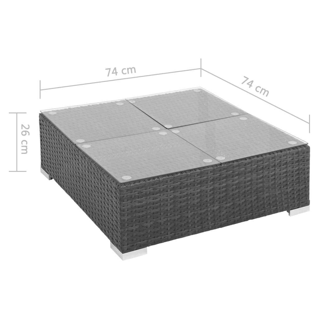 6 Piece Garden Lounge Set with Cushions Poly Rattan Price