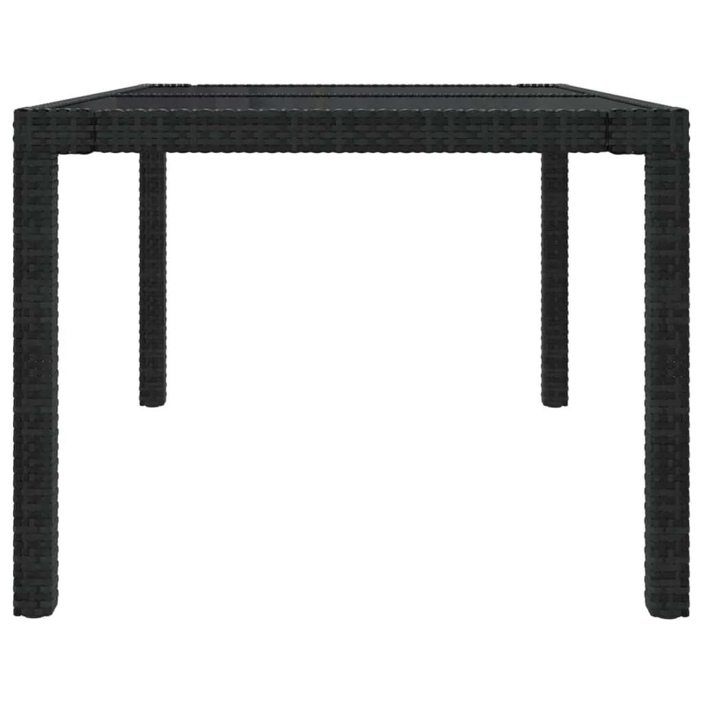 Outdoor Dining Set Poly Rattan Black Price