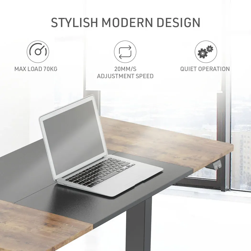 FORTIA Sit Stand Standing Desk, 72-118cm Height Adjustable, 70kg Load, Frame Price