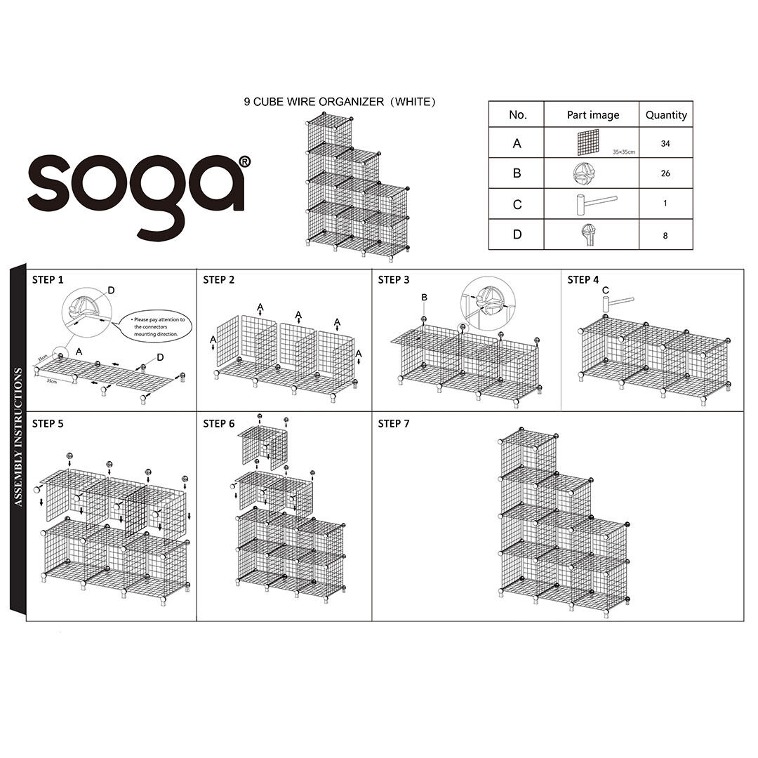White Portable 9-Cube 3 Column Storage Organiser Foldable DIY Modular Grid Space Saving Shelf 149cm Price