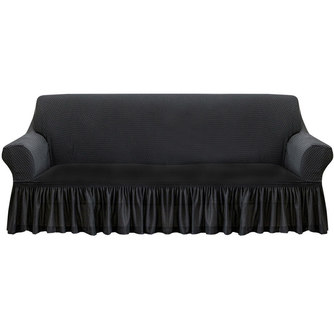 Sofa Cover with Ruffled Skirt Couch Protector High Stretch Lounge Slipcover Home Decor Price