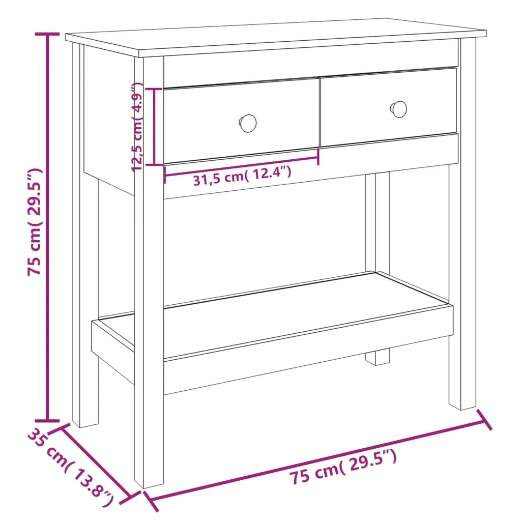 Console Table Solid Wood Pine Price