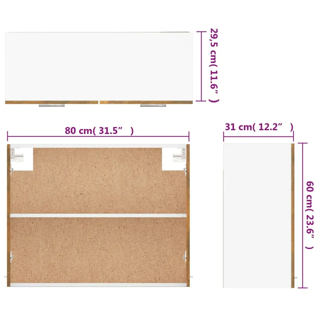 Hanging Cabinet 80x31x60 cm Engineered Wood Price