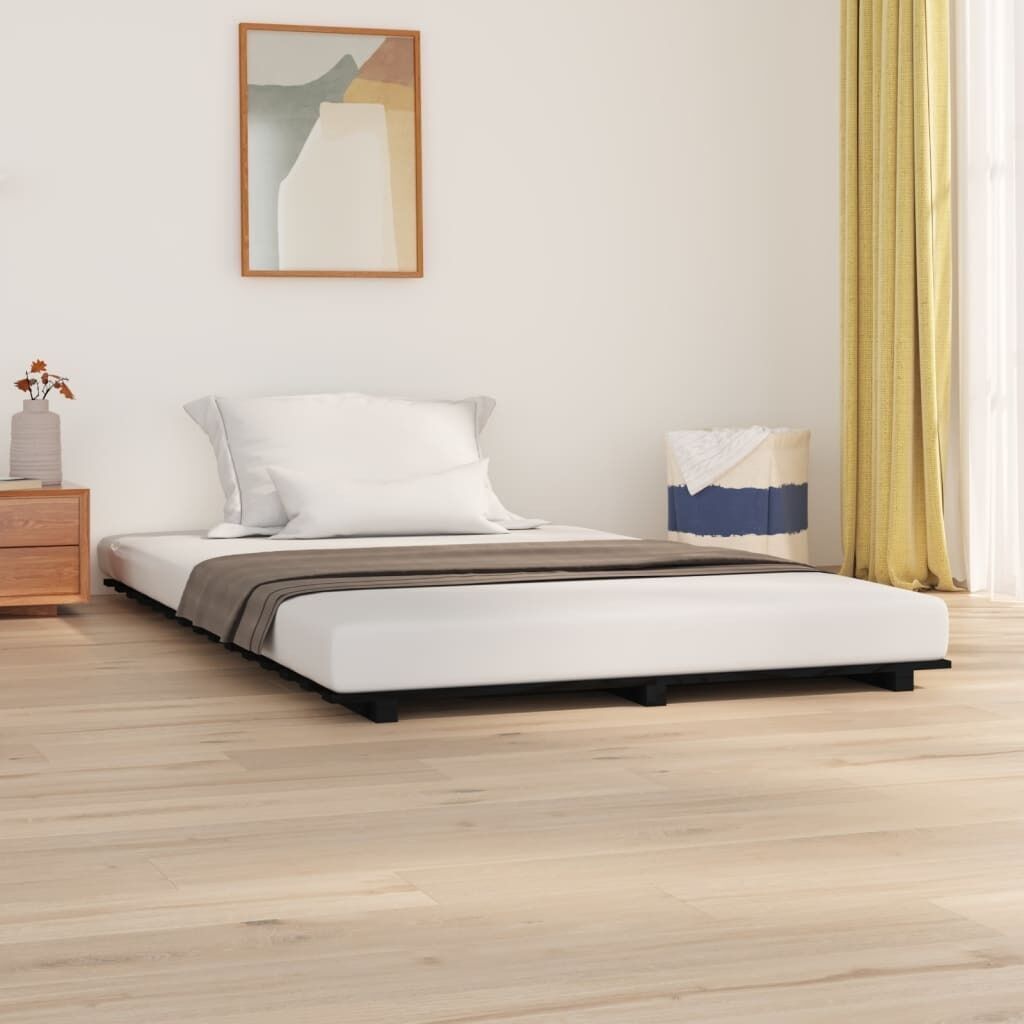 Bed Frame without Mattress White 150x200 cm Solid Wood Pine Price