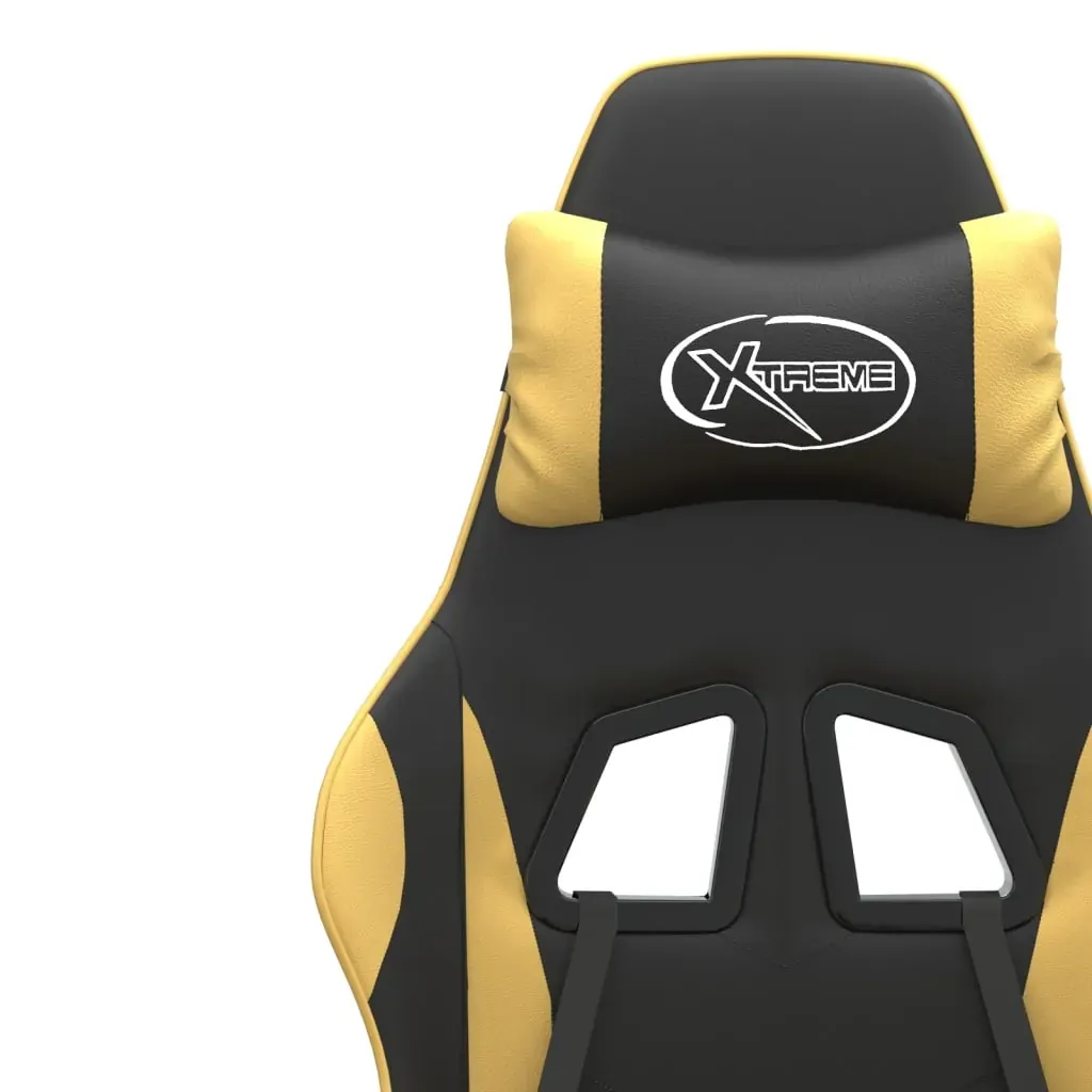 Swivel Gaming Chair with Footrest Faux Leather Price