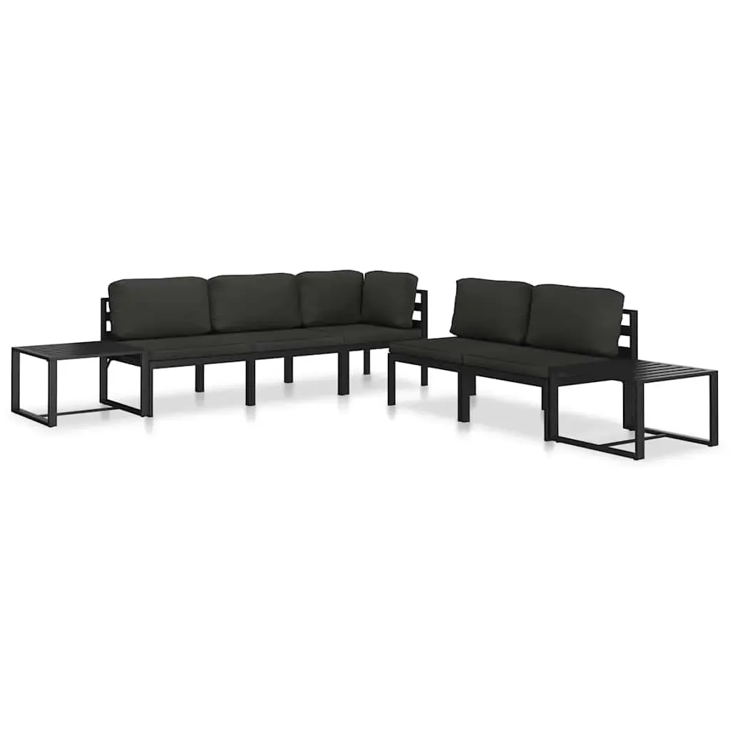 Sofa 1 pc with Cushions Aluminium Anthracite Price