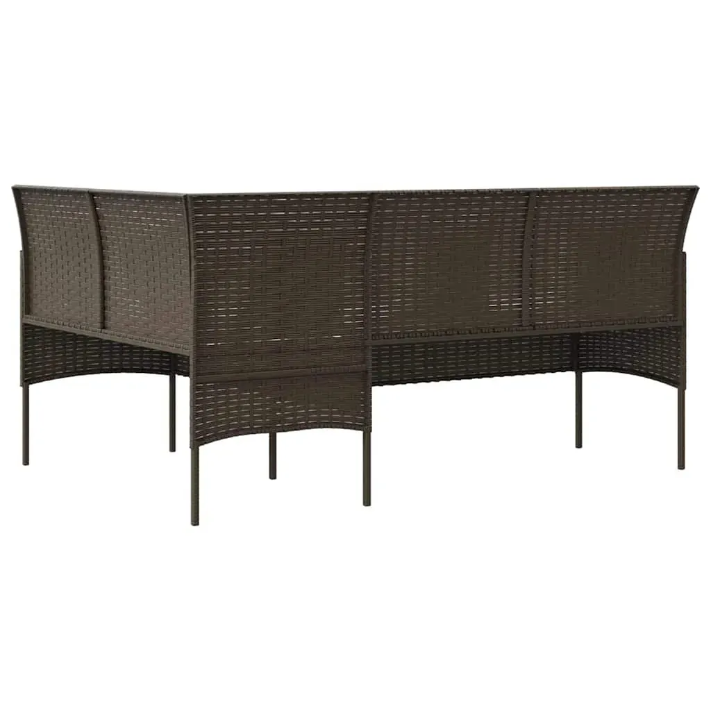 5 Piece L-shaped Couch Sofa Set with Cushions Poly Rattan Price