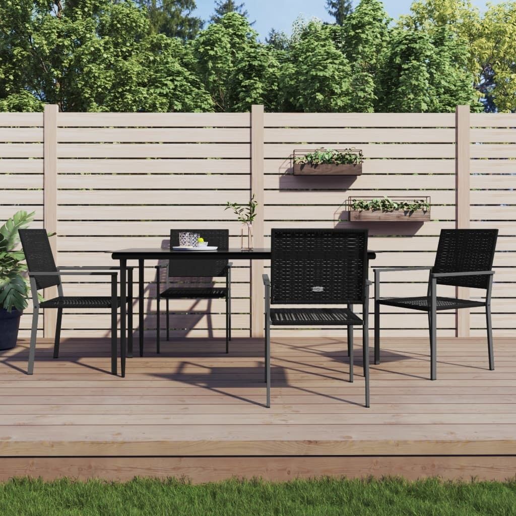 Garden Dining Set with Cushions Poly Rattan and Steel Price