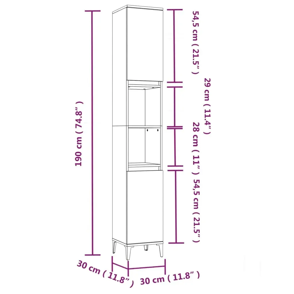 3 Piece Bathroom Furniture Set Engineered Wood Price