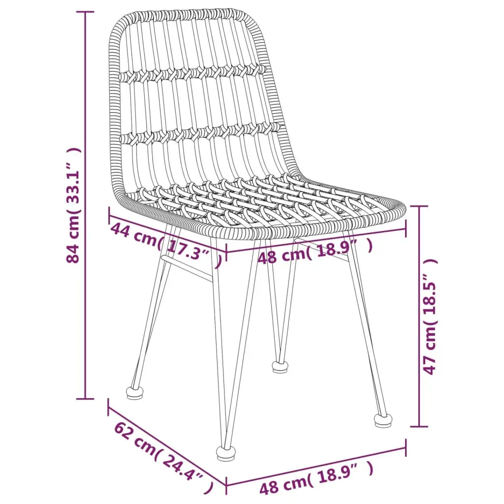 3 Piece Garden Dining Set Poly Rattan Price