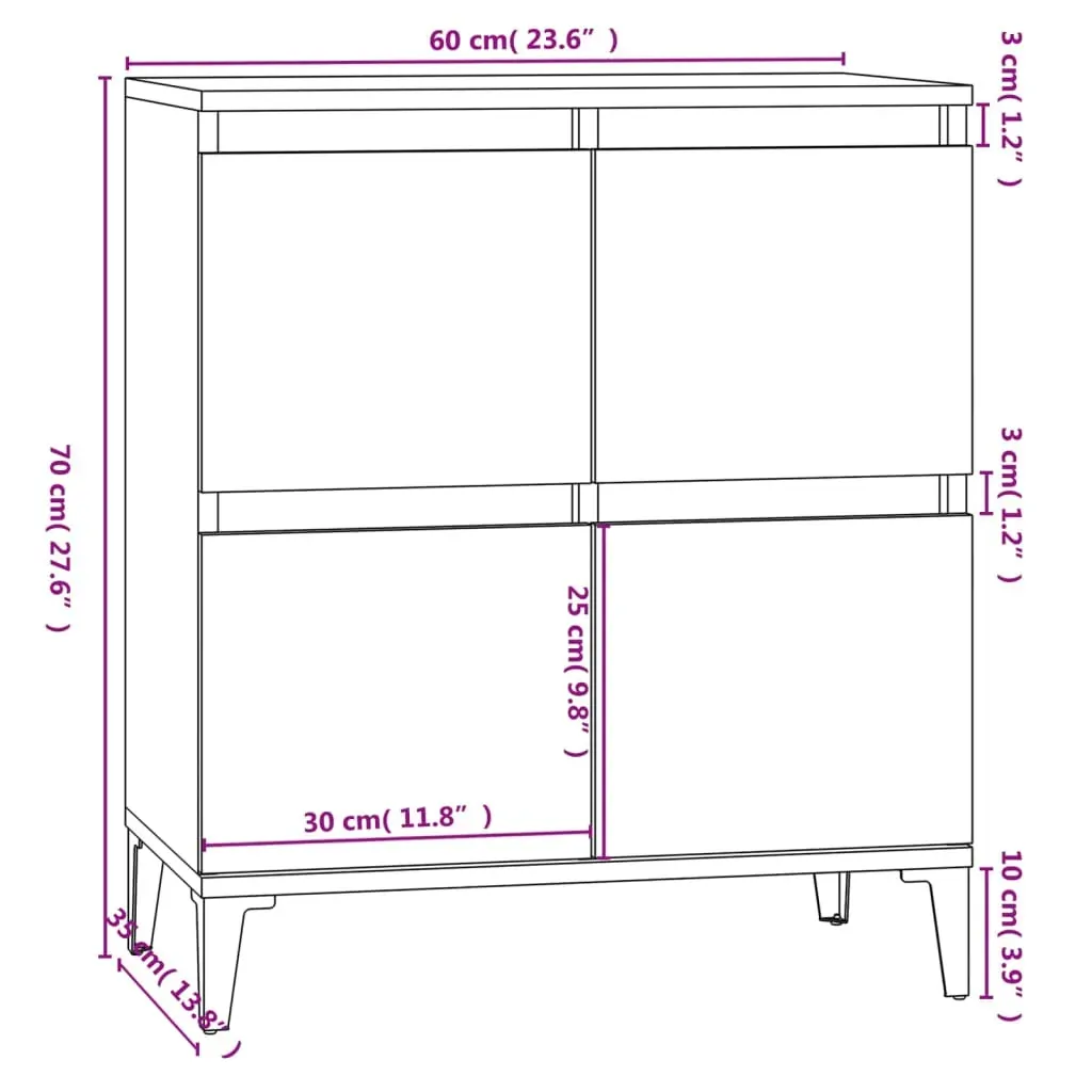 Sideboard 60x35x70 cm Engineered Wood Price