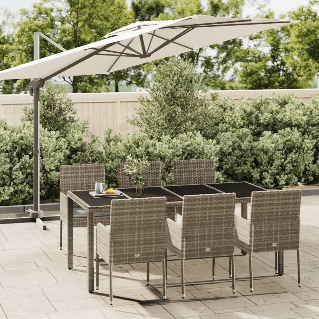 Garden Dining Set with Cushions Poly Rattan Price