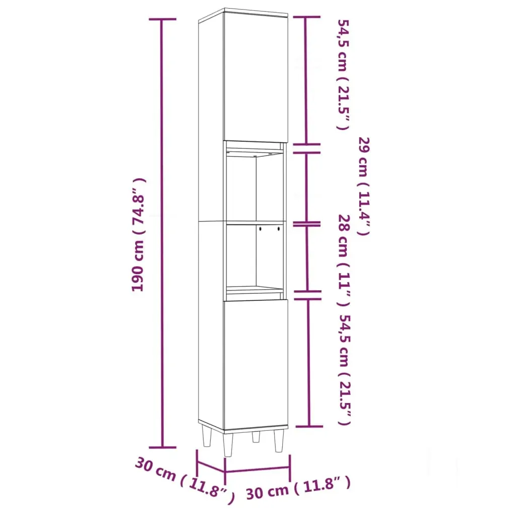 3 Piece Bathroom Furniture Set Engineered Wood Price