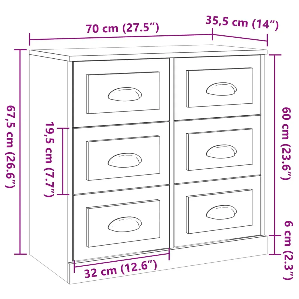 Sideboards 3 pcs Engineered Wood Price