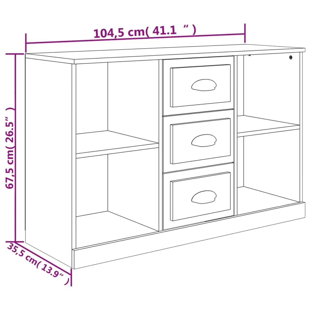 Sideboard 104.5x35.5x67.5 cm Engineered Wood Price