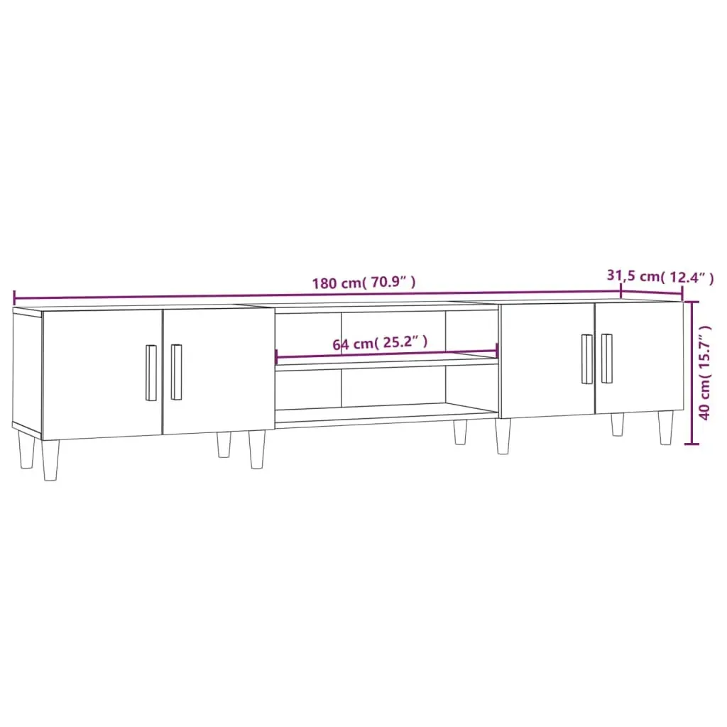 TV Cabinet 180x31.5x40 cm Engineered Wood Price