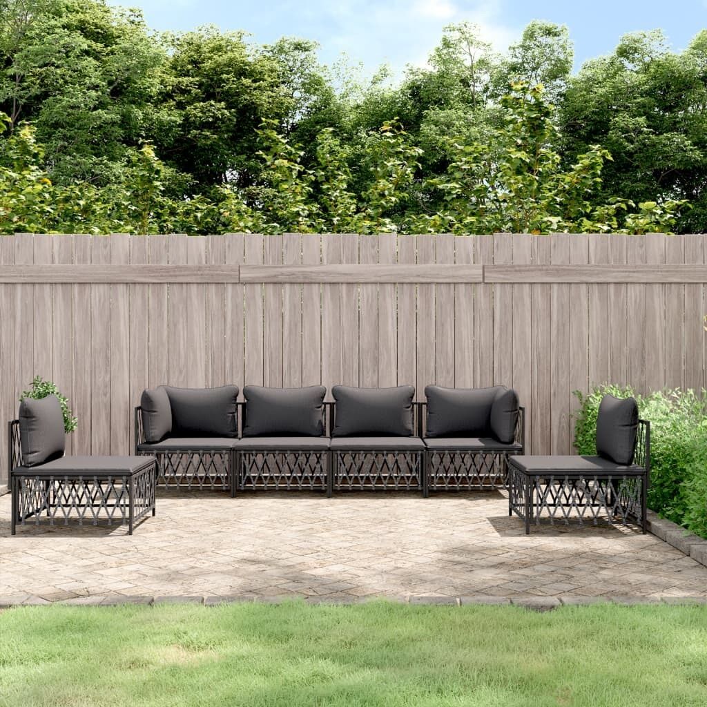 Garden Lounge Set with Cushions Steel Price