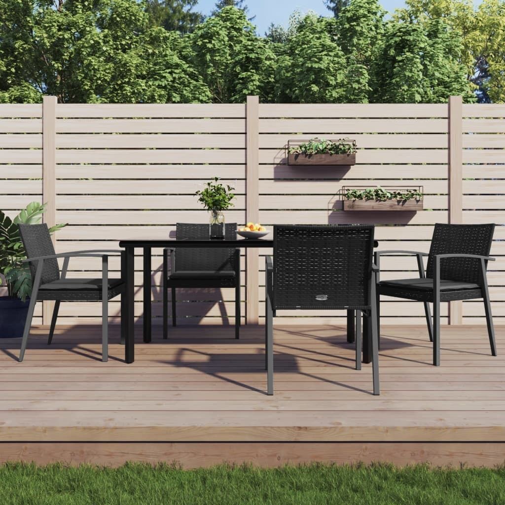 Garden Dining Set with Cushions Poly Rattan and Steel Price