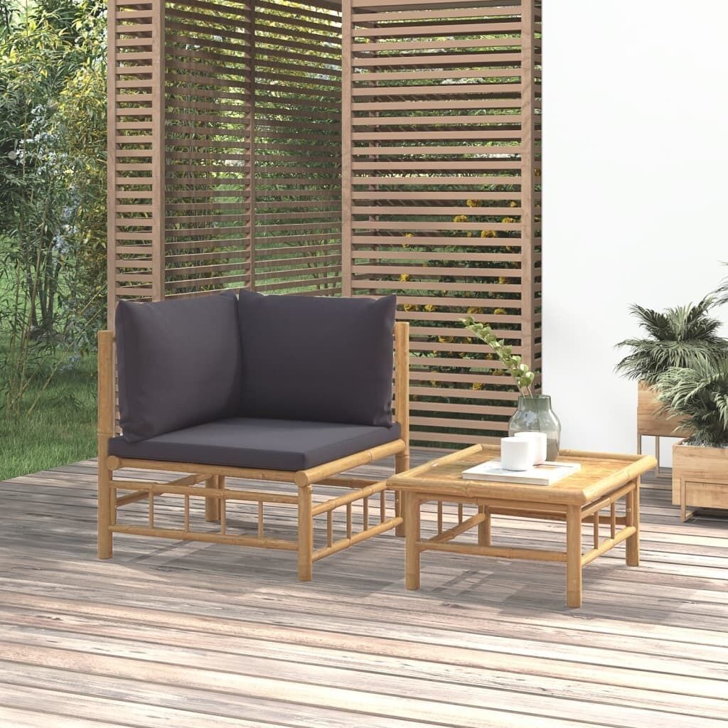 Garden Lounge Set with Cushions Bamboo Price