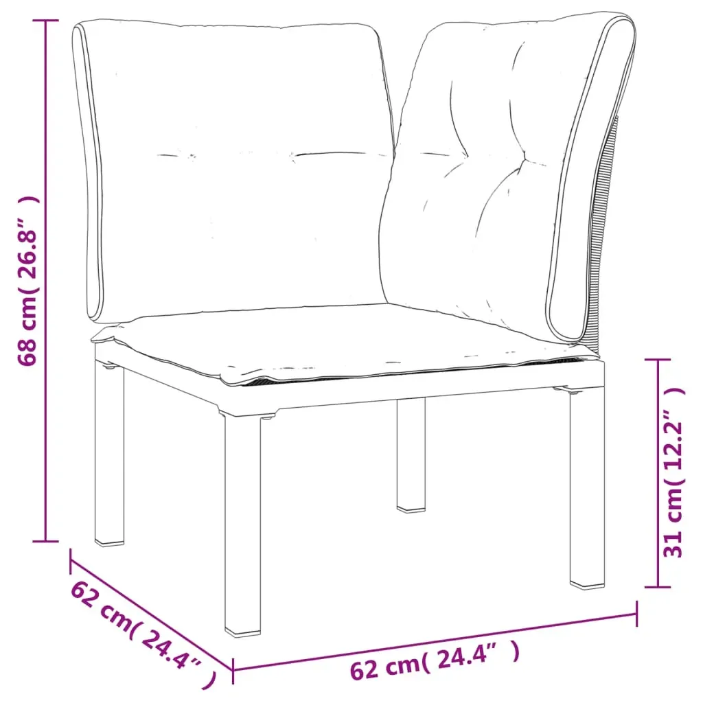Garden Lounge Set Black and Grey Poly Rattan Price