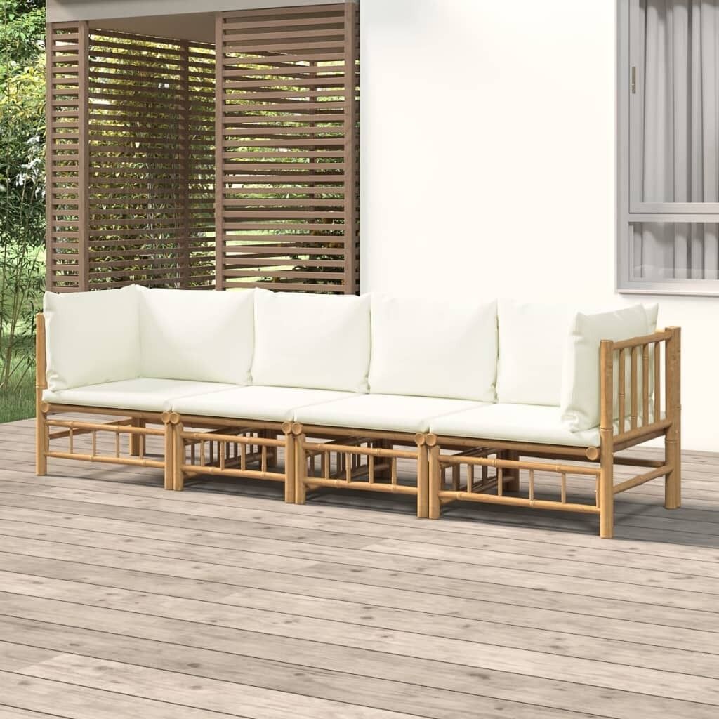 Garden Lounge Set with Cushions Bamboo Price