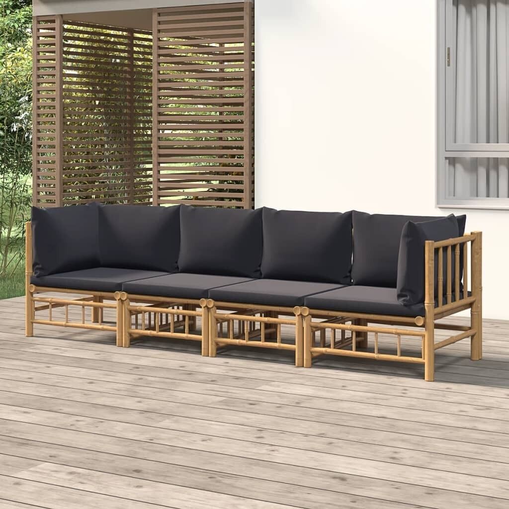 Garden Lounge Set with Cushions Bamboo Price