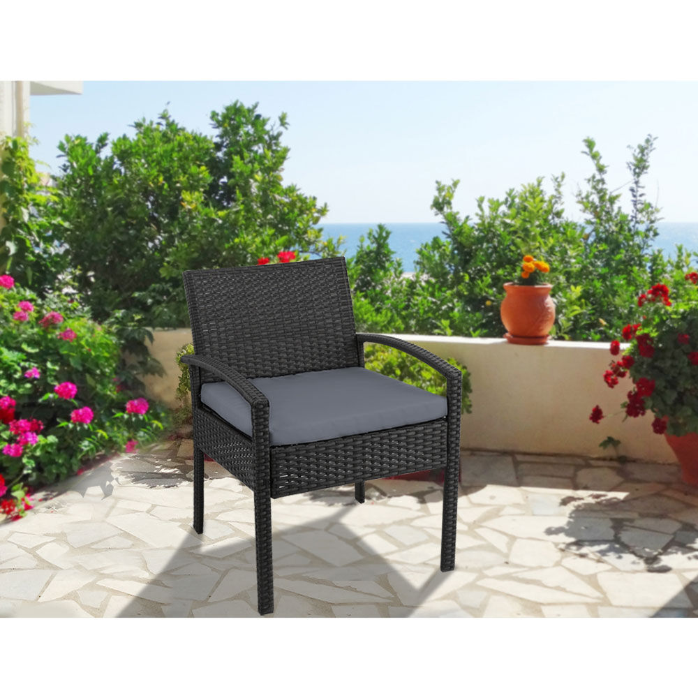 Gardeon Outdoor Dining Chairs Patio Furniture Rattan Lounge Chair Cushion Felix Price
